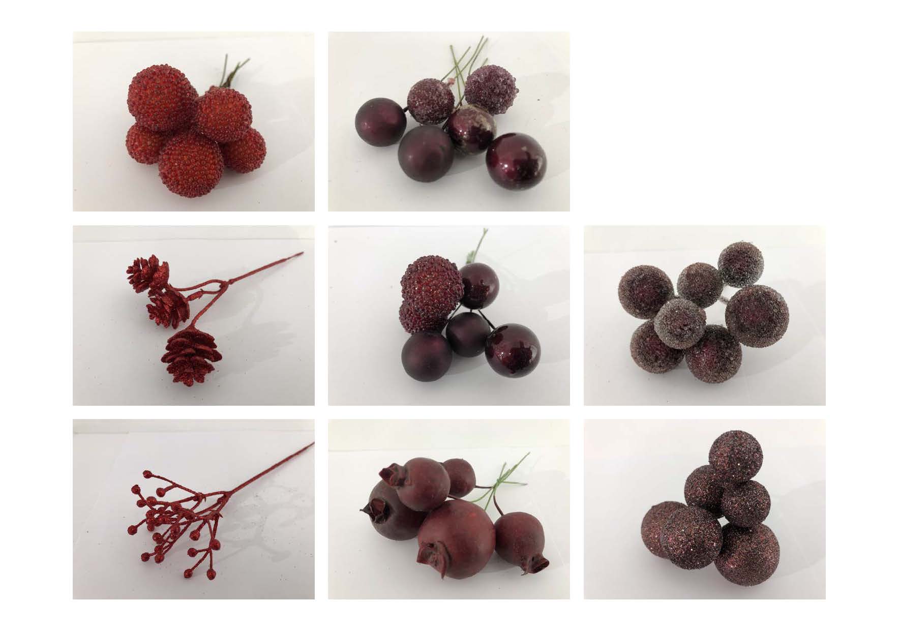 Dekorationsmateriale - Rød/Bordo