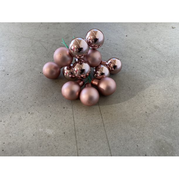 Glaskugler Stvet rosa 20 mm x 144 stk. 