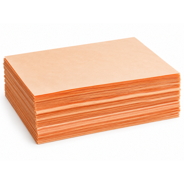 Silkepapir Orangebrun 50x75 cm 5 kg.