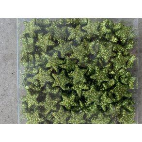 Glitter stjern Lime 144 stk