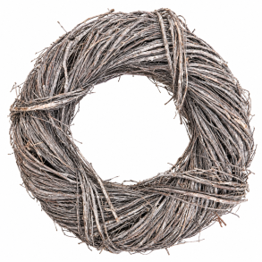 Natur krans hvid 40 cm