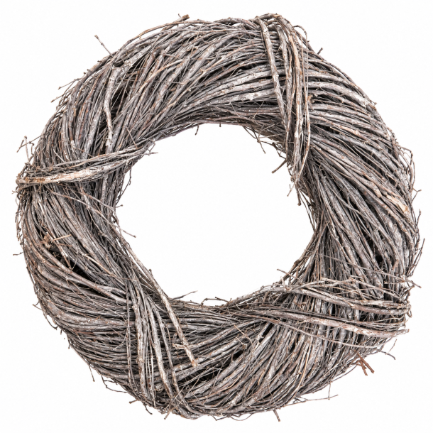 Natur krans hvid 40 cm