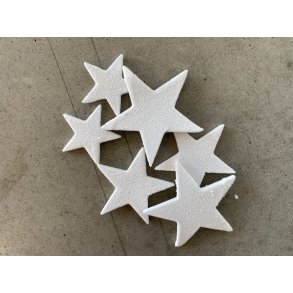 Flad Pet Stjerne hvid, 24 stk