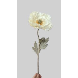 Poppy silk cream 75 cm