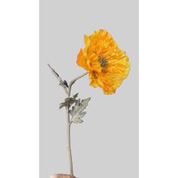 Poppy silk gul/orange 75 cm