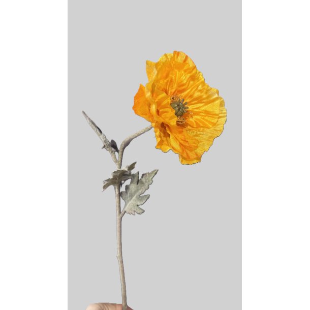 Poppy silk gul/orange 75 cm