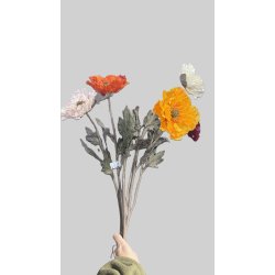 Poppy silk cream 75 cm