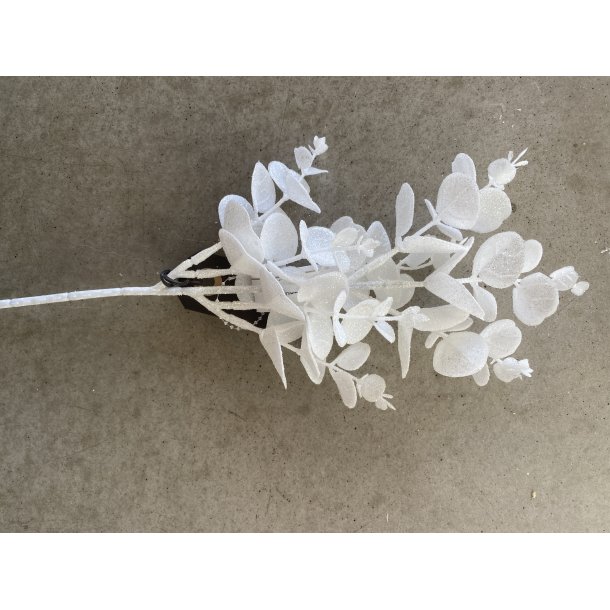 Eucalyptus Hvid/glitter 35 cm 