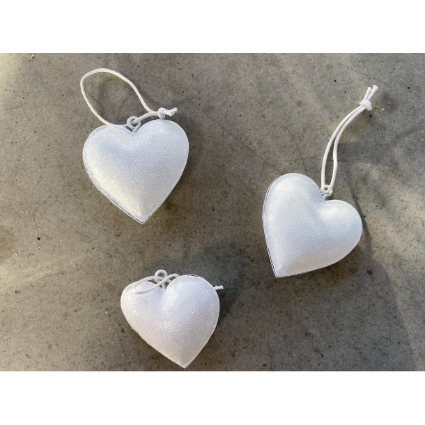 Hjerte Hvd 3x3 cm. 48 stk. 