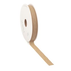 Velour stripe ribbon Beige