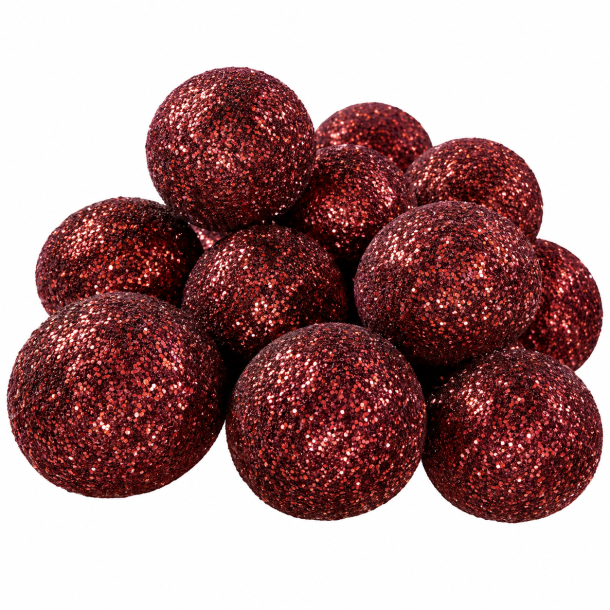 Glitterb�r Bordo, 20/25/30mm, 144 stk. 