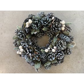 Deco Krans Bl/grn 30 cm, JY4072