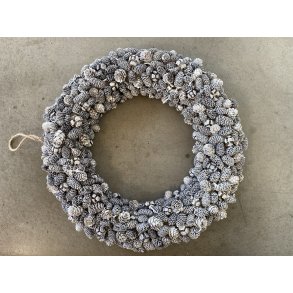 Pixi Krans hvid  m.ellekogler 48 cm 