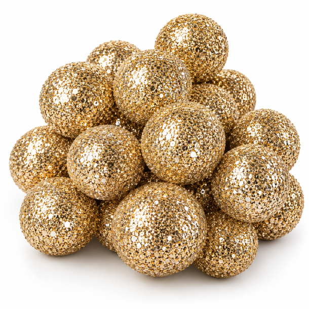 Glitterb�r Champagne 20/25/30 mm, 144 stk. 