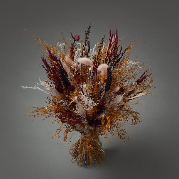 Dried flower bqt cognac 