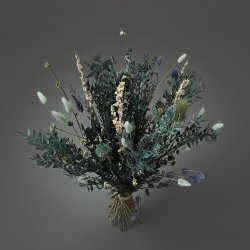 Dried Flower bqt. midnight blue 