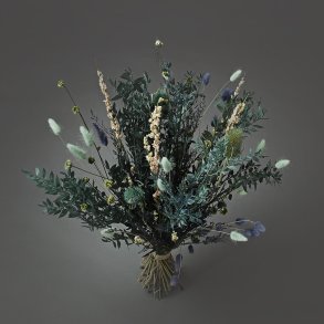 Dried Flower bqt. midnight blue 