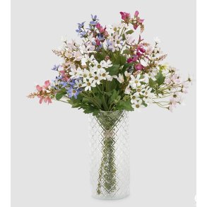 Magherita/lupino mix buket H 50 cm m. vase