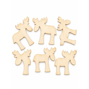 Tr� elg 4,5 cm 50 stk. natur