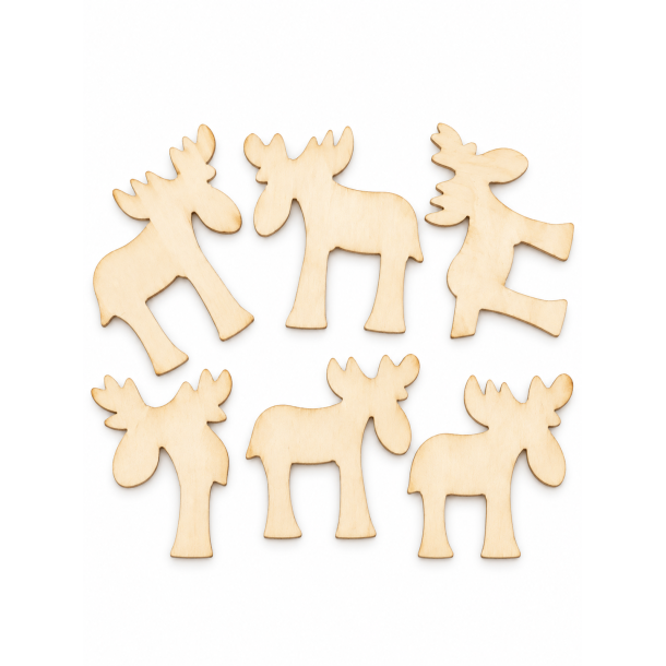 Tr� elg 4,5 cm 50 stk. natur