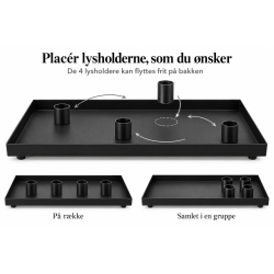 Metal plade med justerbar lysholdere 