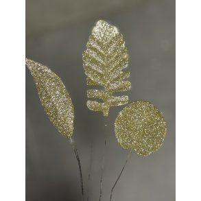 Pet Glitter Blad Guld 3 ass. 